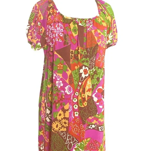 SOLD 🌸 60s Fabulous Lounge Gown House Dress Night Gown Vintage Mid Century Mod - Picture 10 of 10